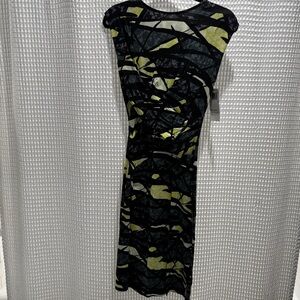 French Connection -Abstract Patterned Black and Yellow Dress